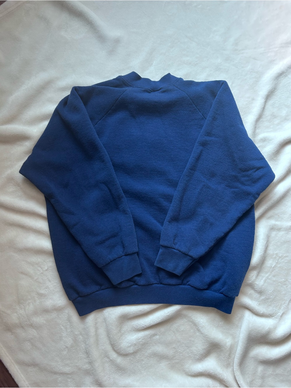 1990s Vintage Fruit of the Loom Blue Sweatshirt with Dear Santa Embroidery - Picture 5 of 5